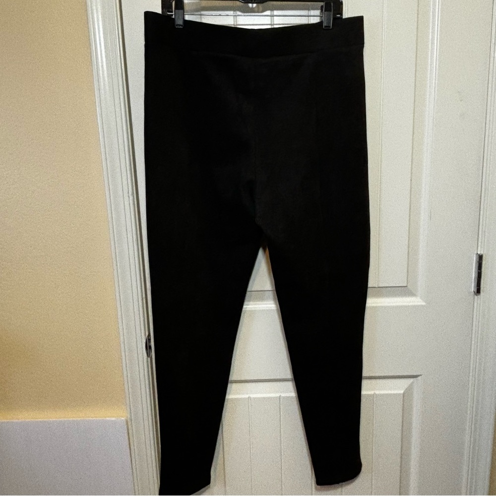 Stoosh Pull-on Black Pants Size XL Faux Suede D0